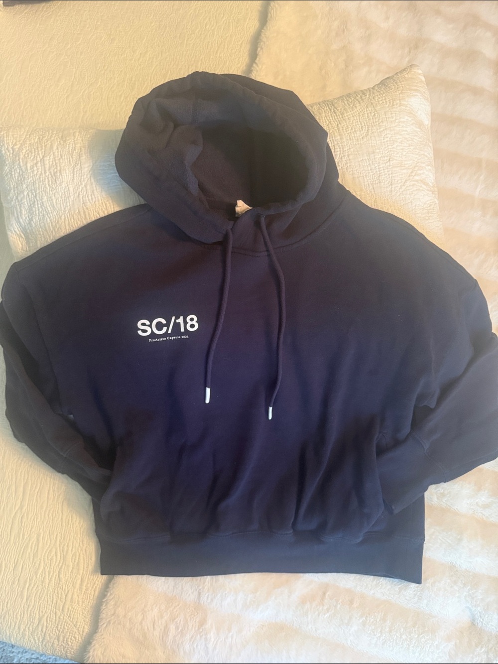 SAGE Collective Women’s Blue Cropped Hoodie